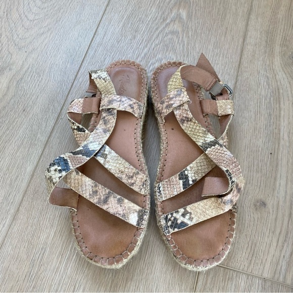 Madewell Malia espadrille sandals snake print size 9 - Picture 4 of 7